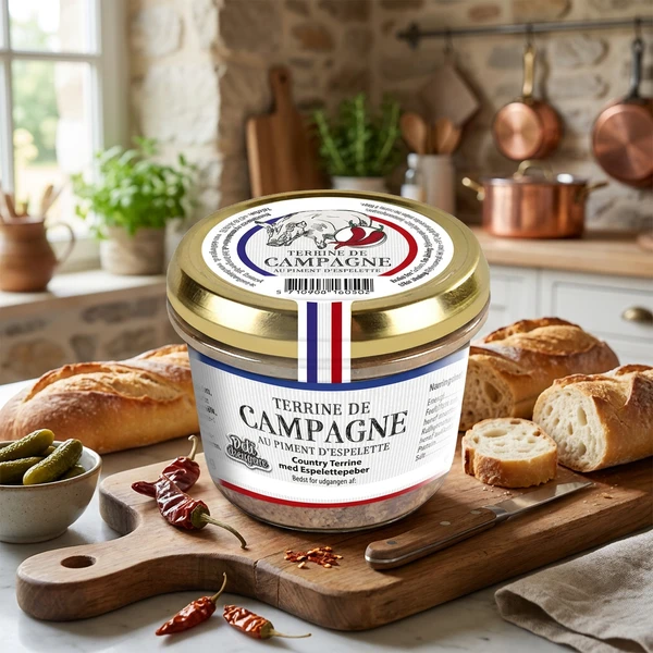 Country Terrine m/ Espelette Pepper DD 180g 15513 by Deli Drengene color Svart
