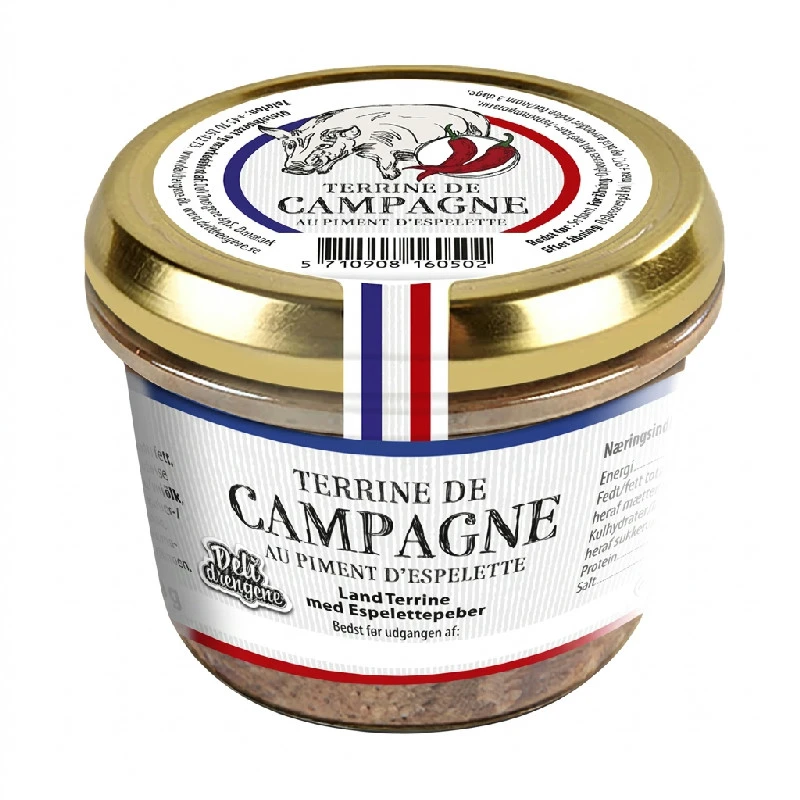 Country Terrine m/ Espelette Pepper DD 180g 15513 by Deli Drengene color Svart