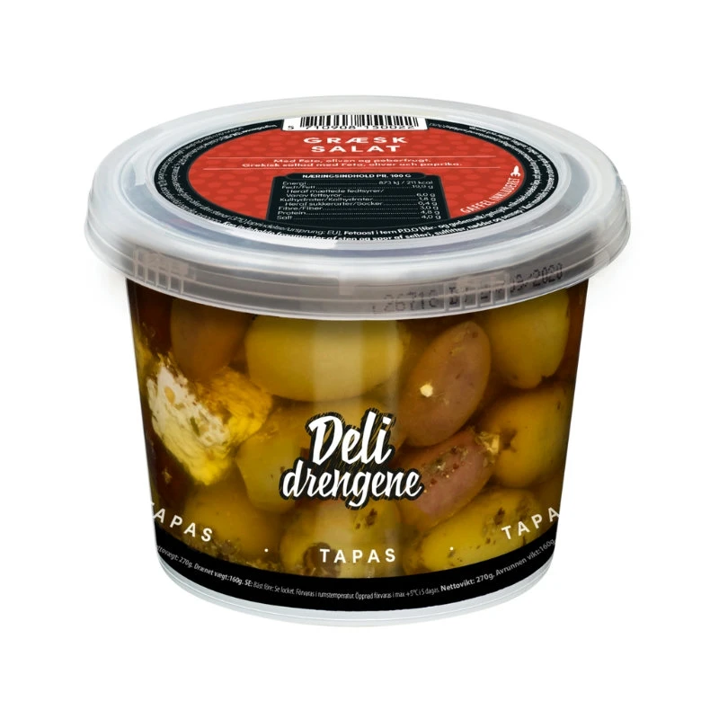 Gresk salat 270g (160g avrent) 1802 by Deli Drengene color Svart