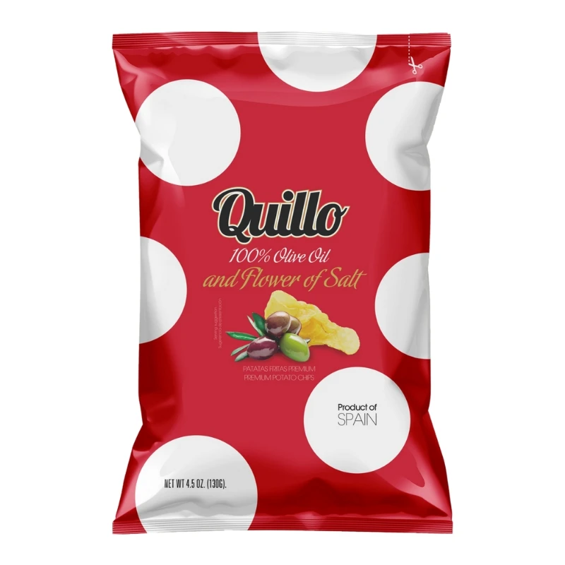 Olivenolje Chips Quillo 45g 1989 by Deli Drengene color Svart