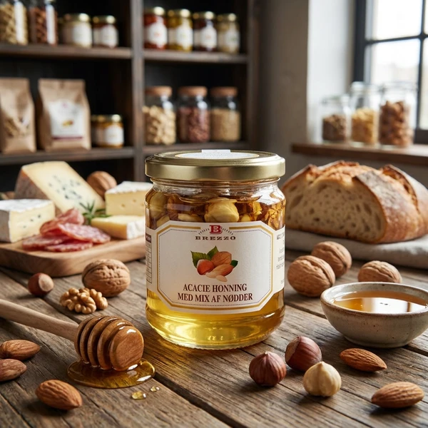 Akasiehonning med blandede nøtter 240g 2654 by Deli Drengene color Svart