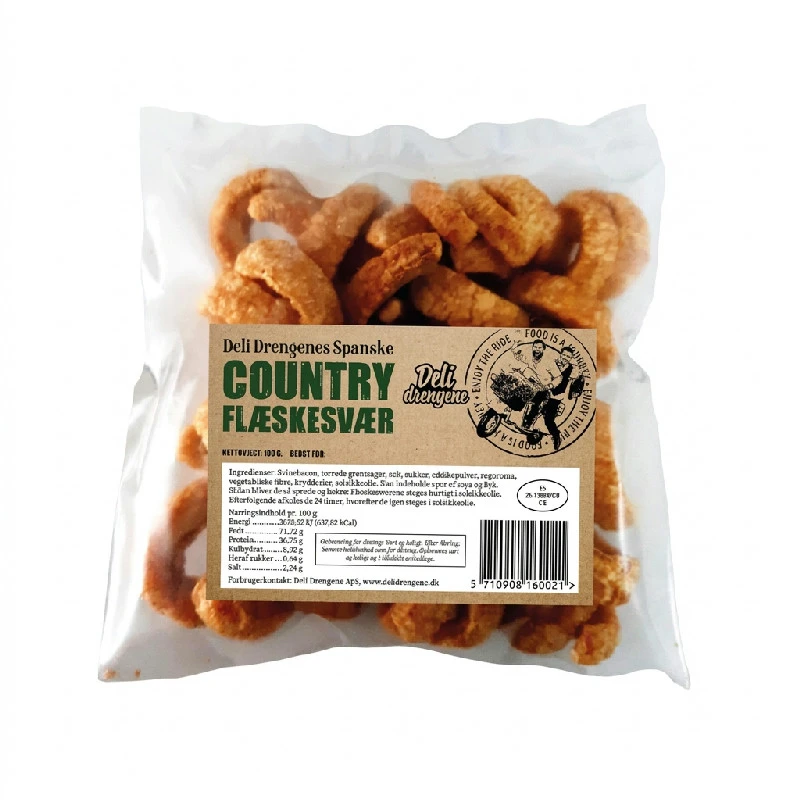 Country Flæskesvær 100g 282 by Deli Drengene color Svart