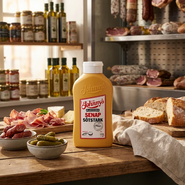 Johnnys Søtsterk sennep 500g 3100002 by Deli Drengene color Svart