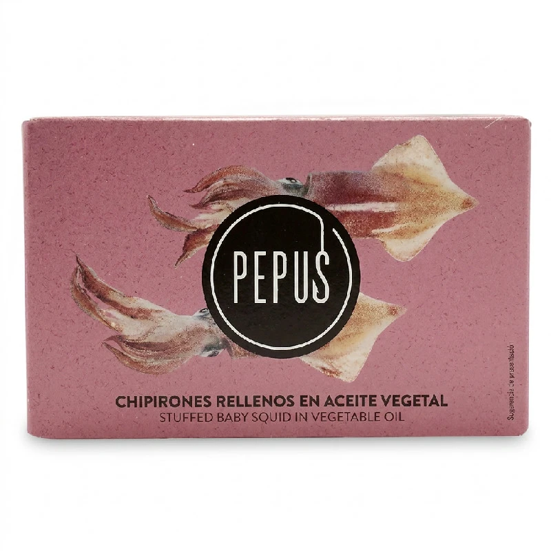 Pepus fylte blekkspruter i solsikkeolje 120ml/72 59102 by Deli Drengene color Svart