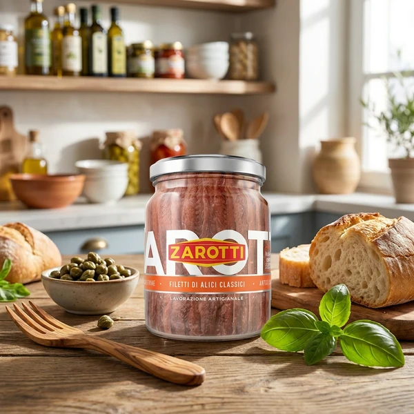 Ansjoser i solsikkeolje Zarotti 380g (200g) 59215 by Deli Drengene color Svart