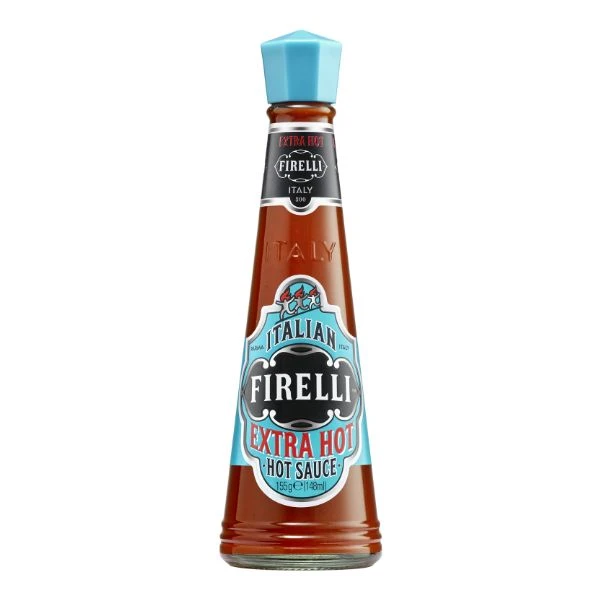 Firelli chili hot sauce extra hot 148 ml 60102 by Deli Drengene color Svart