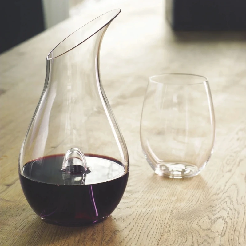 Riedel karaffel O i klart glass 904553 by Riedel color Svart