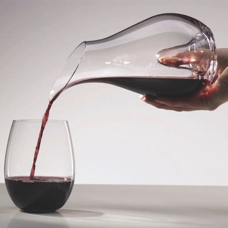 Riedel karaffel O i klart glass 904553 by Riedel color Svart