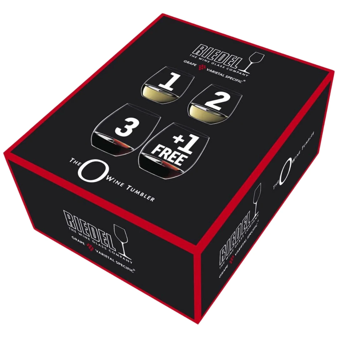 The O Wine Tumbler Cabernet/Merlot + Viognier/Chardonnay 4 glass 925684 by Riedel color Svart