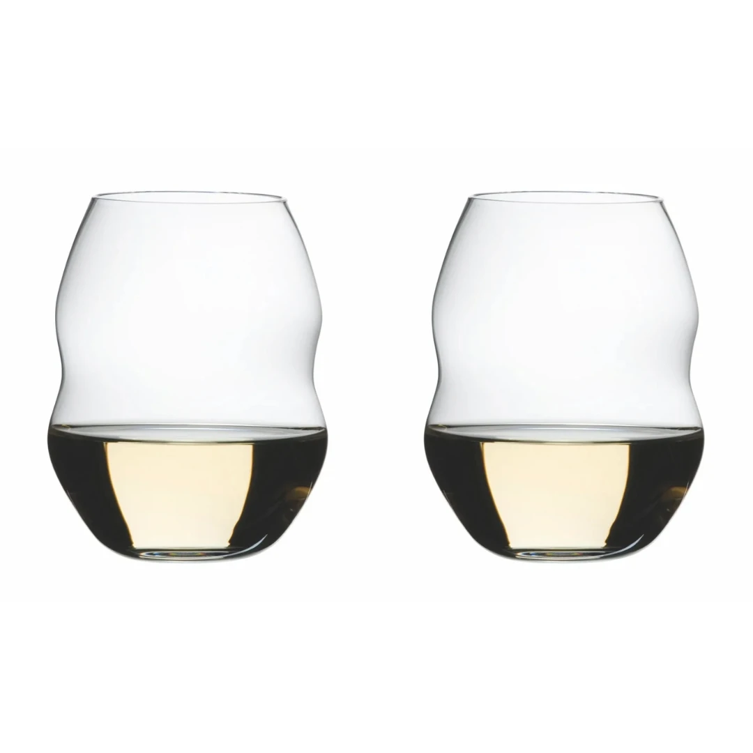 Swirl Hvitvinsglass - 2 stk 949323 by Riedel color Svart