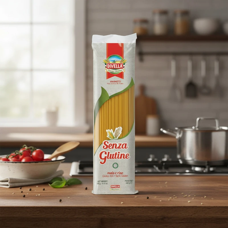 Glutenfri spaghetti 400 g 10295 by DIVELLA color Svart