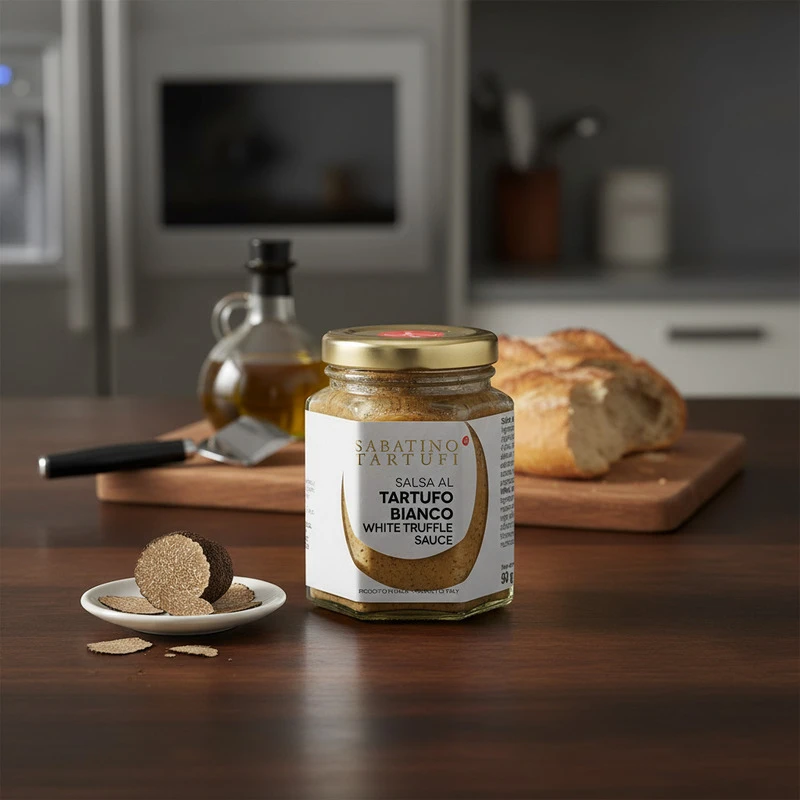 Trøffelsaus hvit 90 g 19044 by Sabatino color Svart