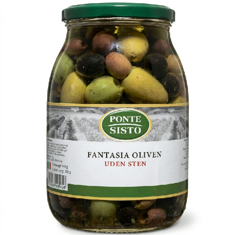 Oliven Fantasia uten stein 940 g 17564 by Ponte Sisto color Svart