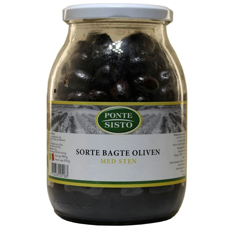 Sorte bakte oliven 960 g 17561 by Ponte Sisto color Svart