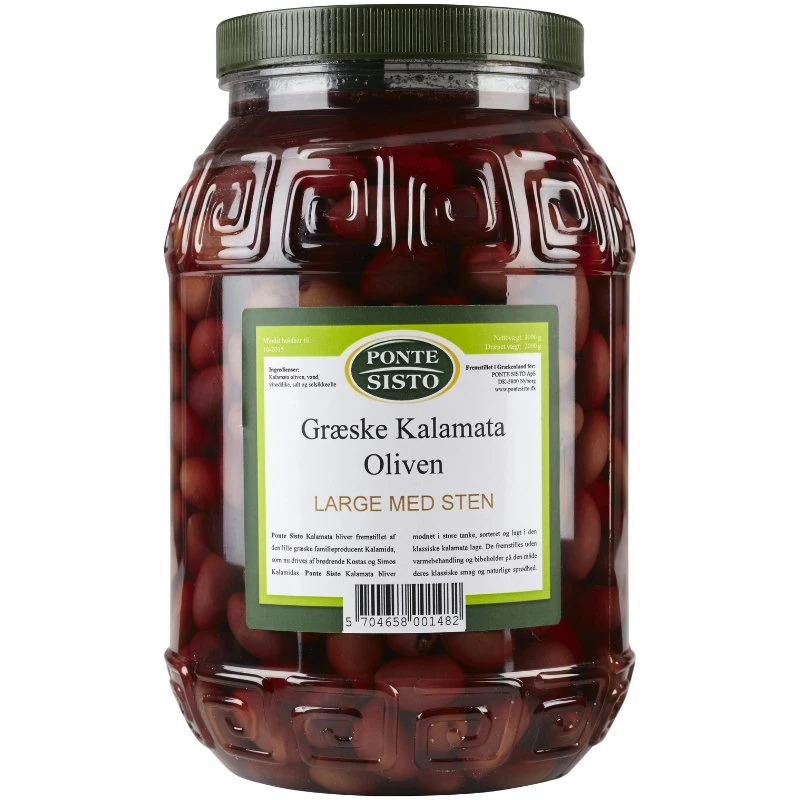 Oliven kalamata m/stein large 2 kg 17503 by Ponte Sisto color Svart