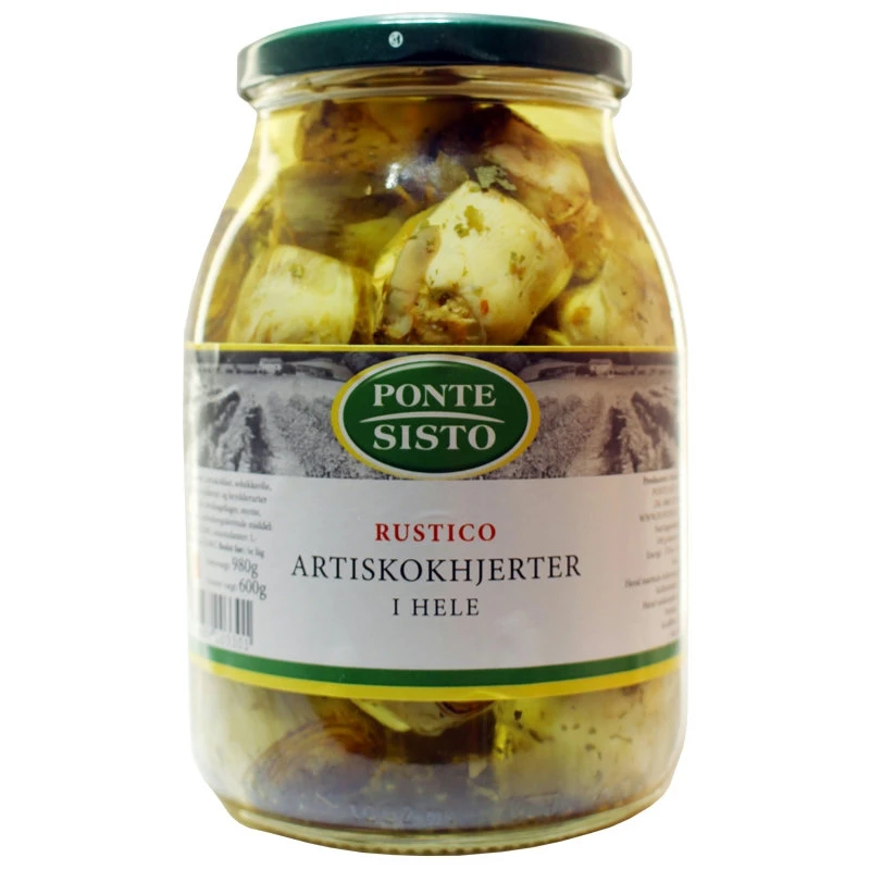 Artisjokkhjerter hele rustico 980 g 18250 by Ponte Sisto color Svart