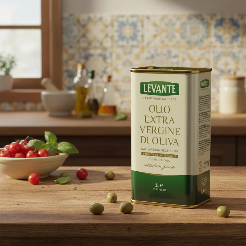 Ekstra jomfru olivenolje 100% italiensk 1 l boks 15304 by Levante color Svart