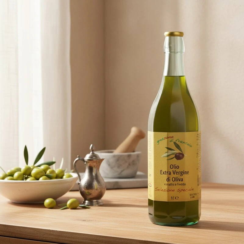 Ekstra jomfru olivenolje ufiltrert 1 l 15300 by Grezzona di frantoio color Svart