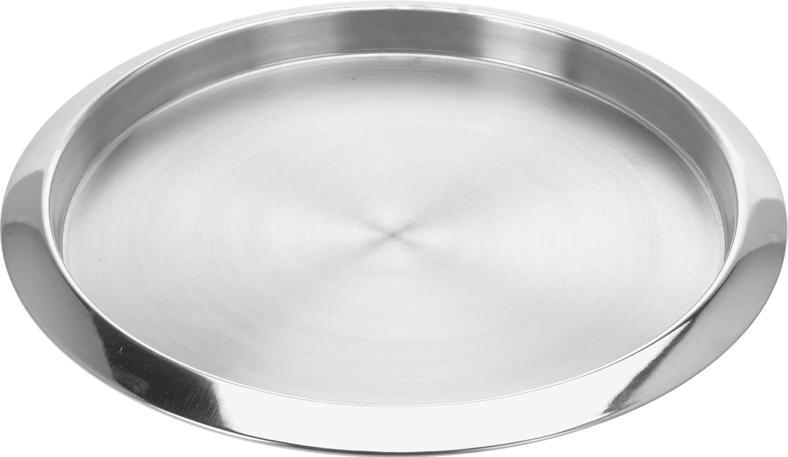 Serveringsbrett med høy kant i stål 35 cm A12400800 by Koop color Silver