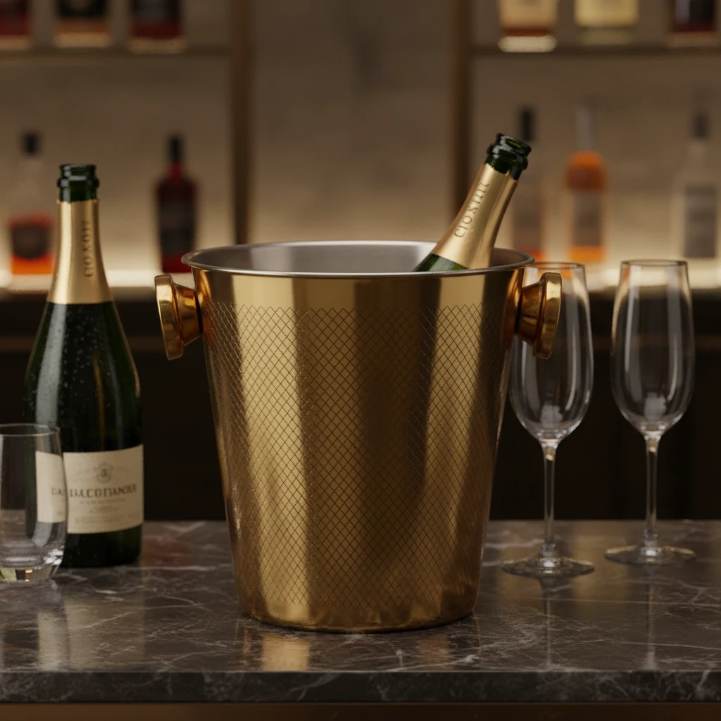 Champagnekjøler 20cm Gull A12441890 by Koop color Svart