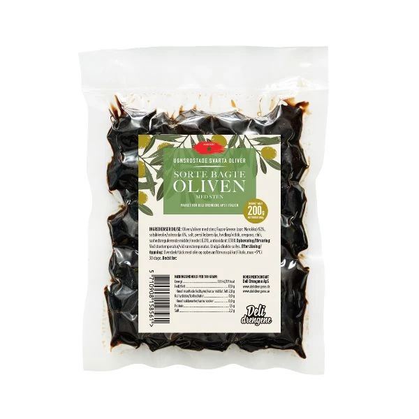 Sorte Bakte Oliven 200g 2101 by Deli Drengene color Svart