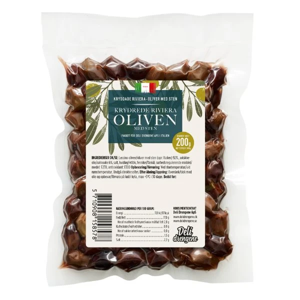 Riviera Krydrede Oliven 200g 2102 by Deli Drengene color Svart