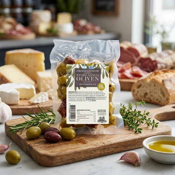 Store Mixed Oliven m/krydder 200g 2108 by Deli Drengene color Svart