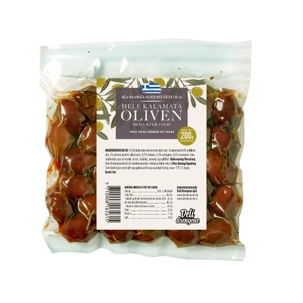 Kalamata Oliven m/krydder 200g 2109 by Deli Drengene color Svart