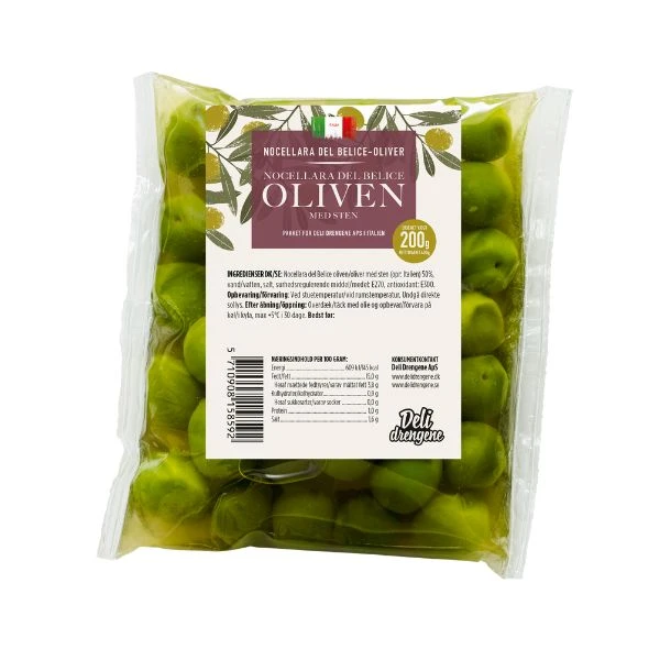 Grønne Oliven Nocellara Del Belice 200g 2104 by Deli Drengene color Svart