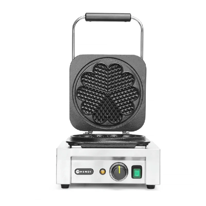 Hjerteformet vaffeljern 230V 2200W 212134 by Hendi color Svart