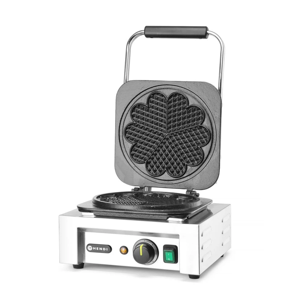 Hjerteformet vaffeljern 230V 2200W 212134 by Hendi color Svart