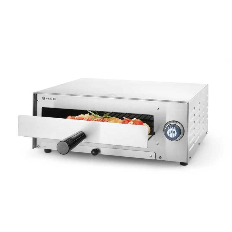 Pizzaovn rustfritt stål 480x420x195 mm 230V 1450W 220306 by Hendi color Svart