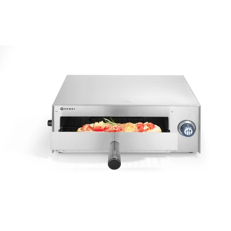 Pizzaovn rustfritt stål 480x420x195 mm 230V 1450W 220306 by Hendi color Svart