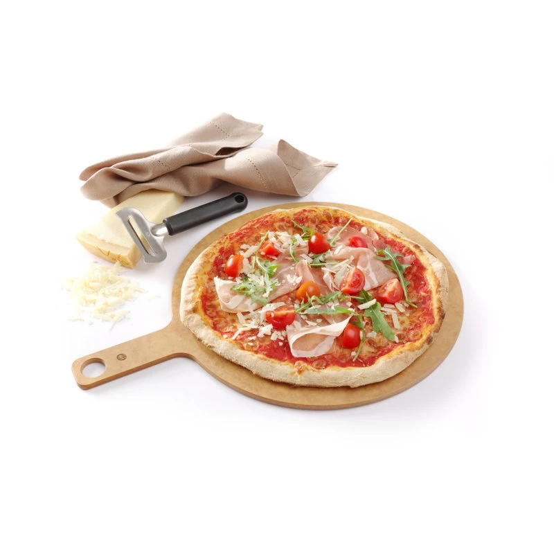 Pizzabrett med håndtak 304x405x6 mm trefiber 505533 by Hendi color Svart