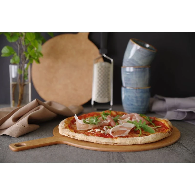 Pizzabrett med håndtak 254x340x6 mm trefiber 505526 by Hendi color Svart