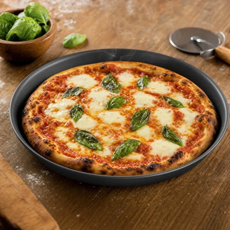 Pizzaform blåstål 200 mm 617069 by Hendi color Svart