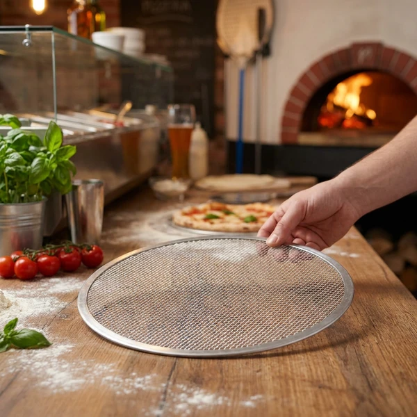 Pizzascreen aluminium 330 mm 617540 by Hendi color Svart