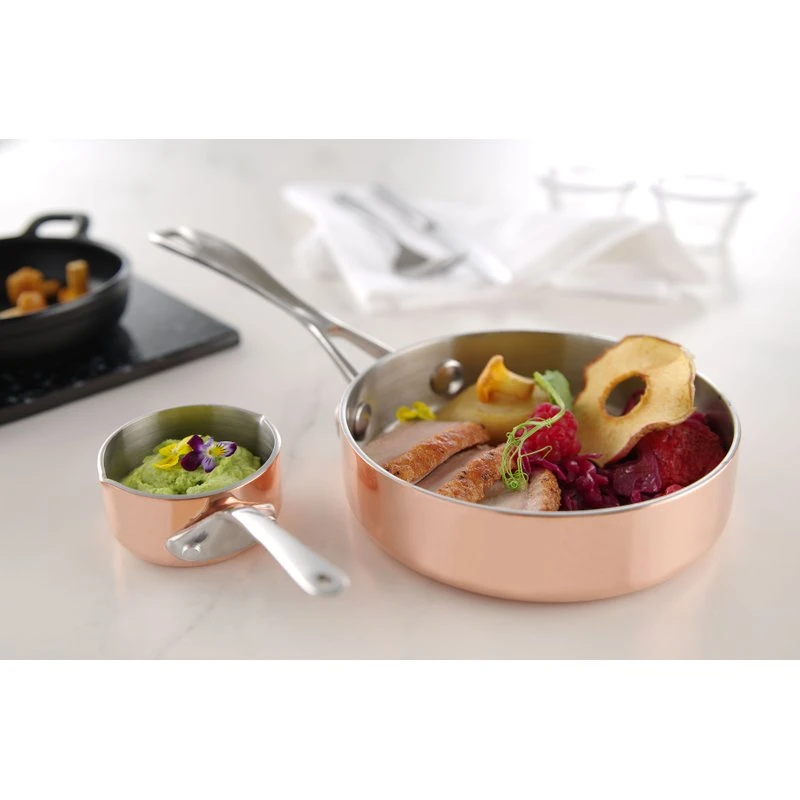 Liten kasserolle med helletut 3-lags 85x50 mm 607039 by Hendi color Svart