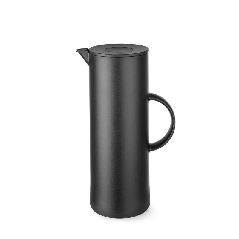 Termokanne sort 1 l PP med trykknapp 449615 by Hendi color Svart
