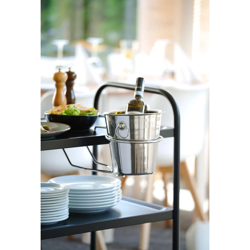 Vinkjøler med ringhåndtak 3,3 l rustfritt stål 220x190 mm 593202 by Hendi color Svart