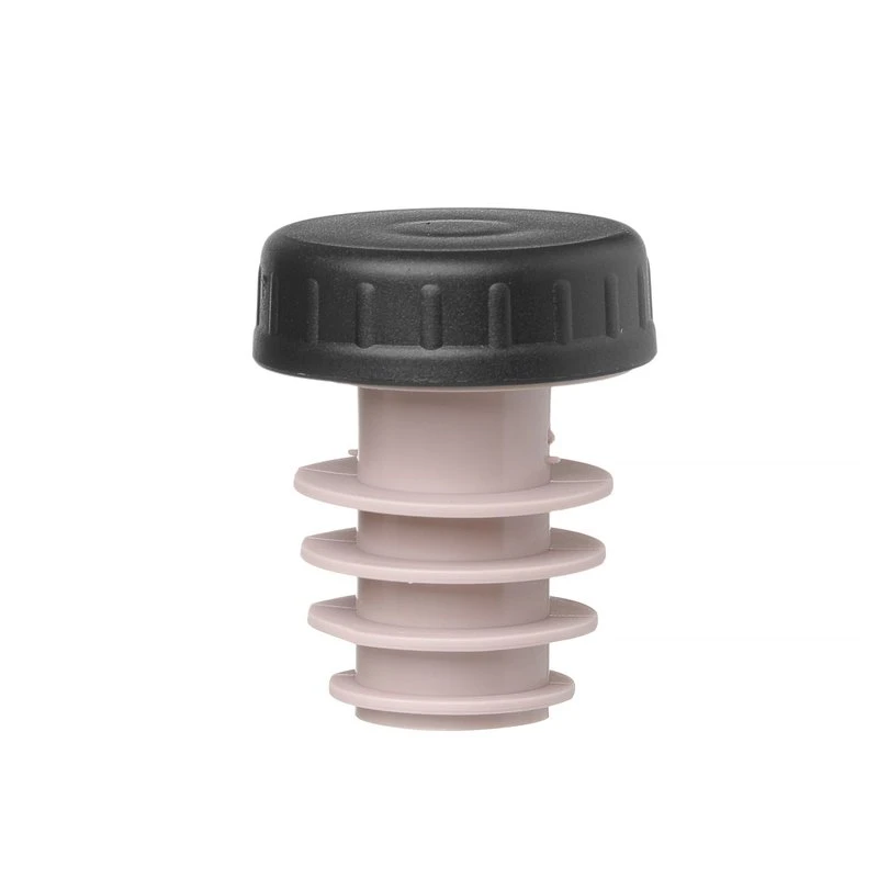 6 stk. Flaskestopper rillet kork med lokk 595565 by Hendi color Svart