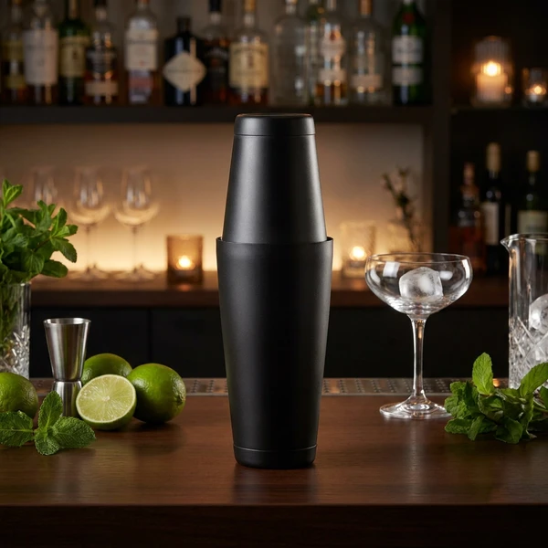 Cocktailshaker rustfritt stål sort 800 ml 596418 by Hendi color Svart