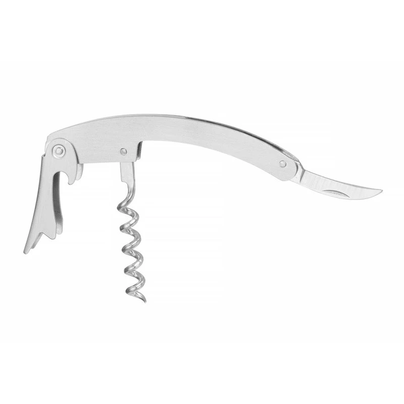 Kelnerkorketrekker buet rustfritt stål 110 mm 3 funksjoner 597200 by Hendi color Svart