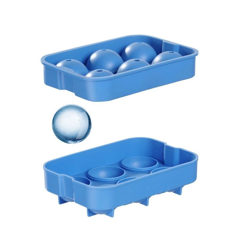 Isbitform kuleformet 6 stk. silikon 679029 by Hendi color Svart
