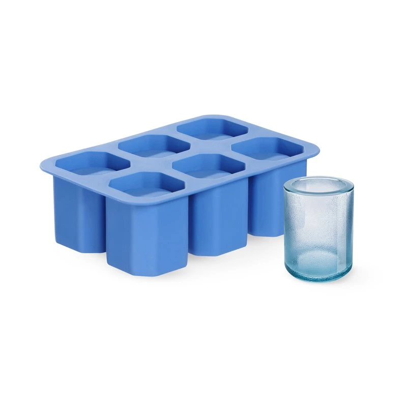 Isterningbrett til 6 is-shotglass i silikon 679050 by Hendi color Svart