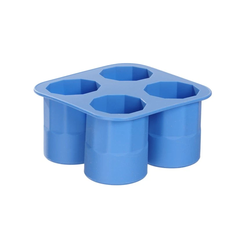 Isbitform til 4 is-shotglass i silikon 679067 by Hendi color Svart