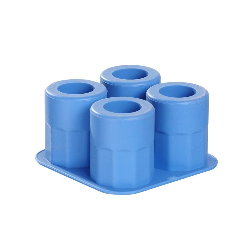 Isbitform til 4 is-shotglass i silikon 679067 by Hendi color Svart
