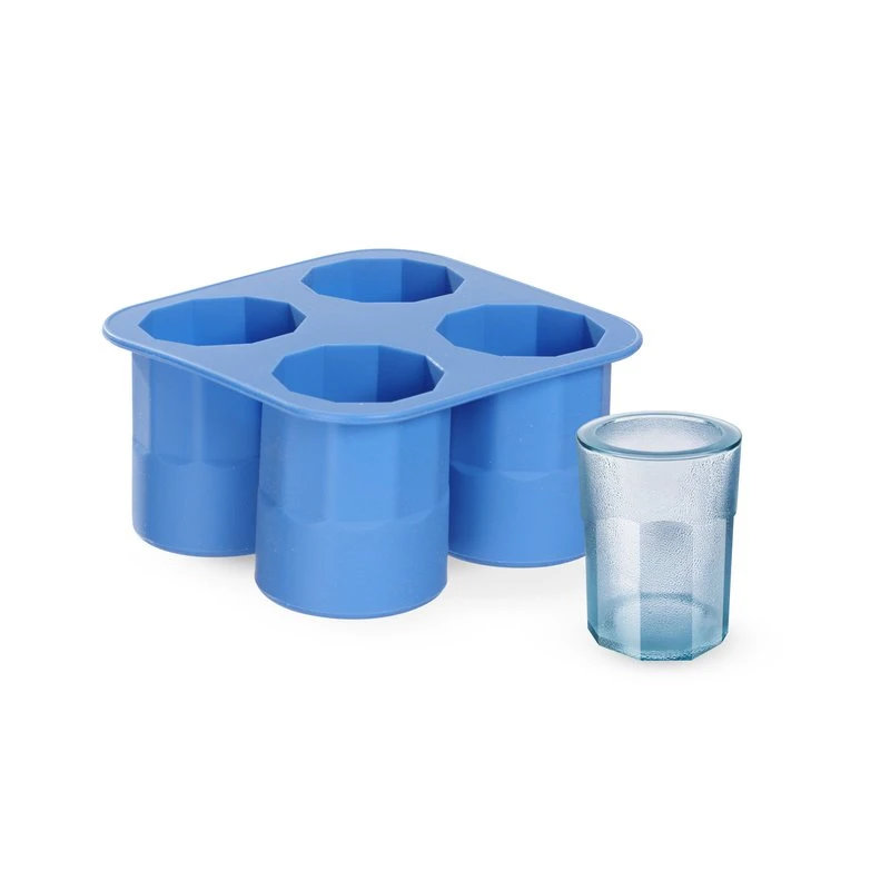 Isbitform til 4 is-shotglass i silikon 679067 by Hendi color Svart