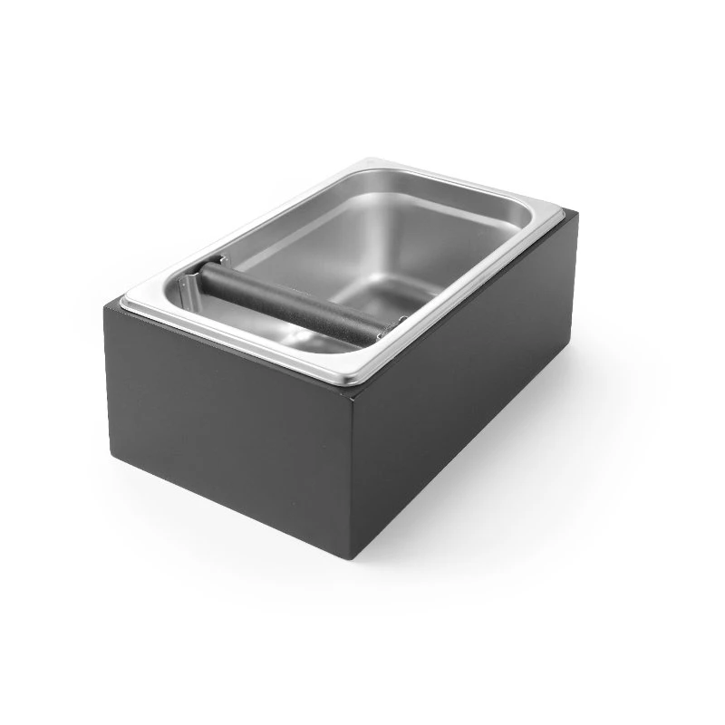 Knock box i treramme GN 1/4x100 mm 208380 by Hendi color Svart