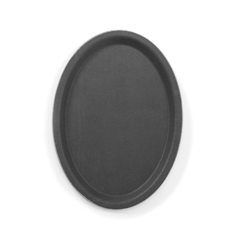 Serveringsbrett ovalt sklisikkert 160x230 mm FRP 508718 by Hendi color Svart